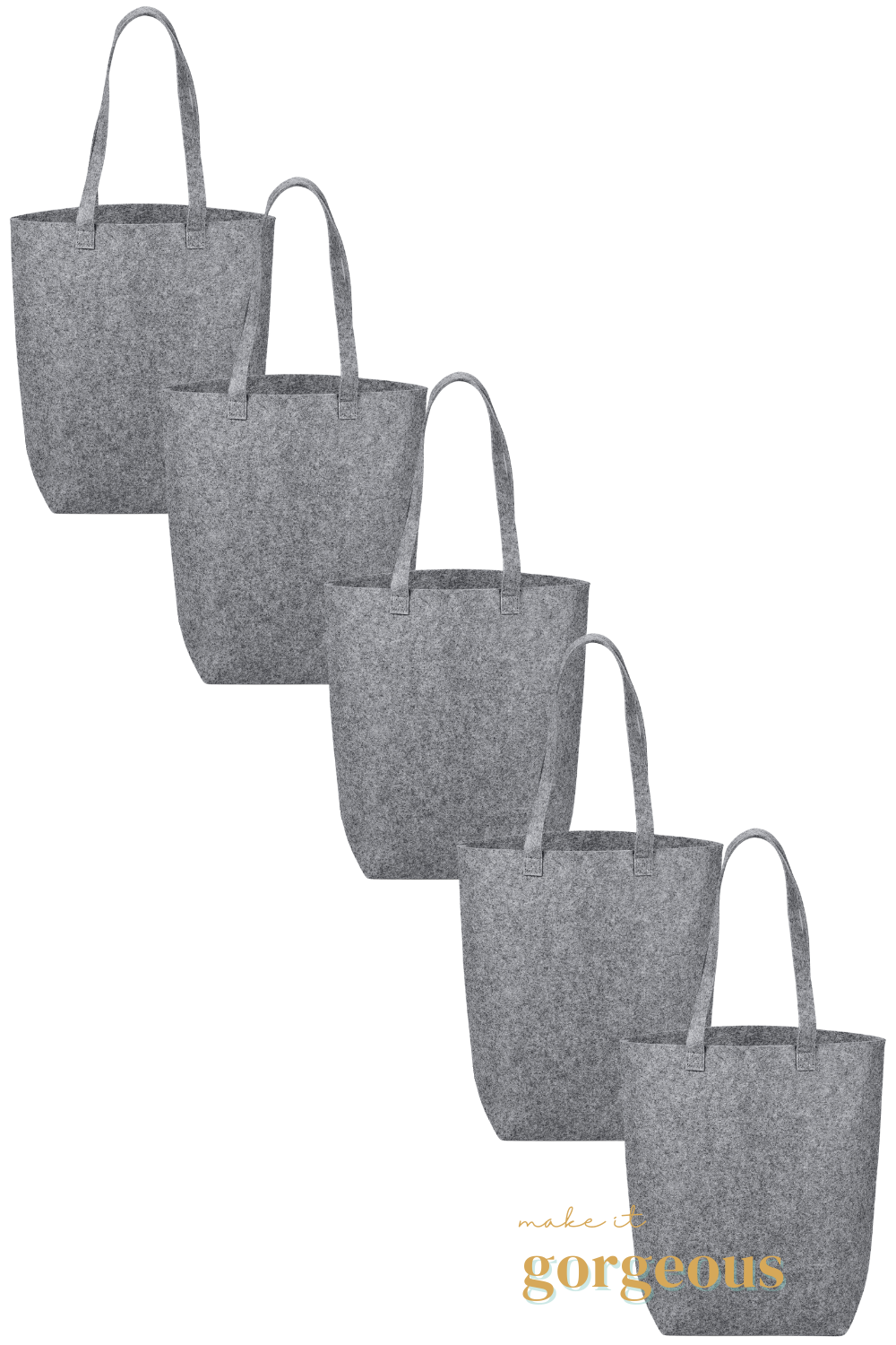 RPET Fabric Felt Shopper Tote Bag Medium