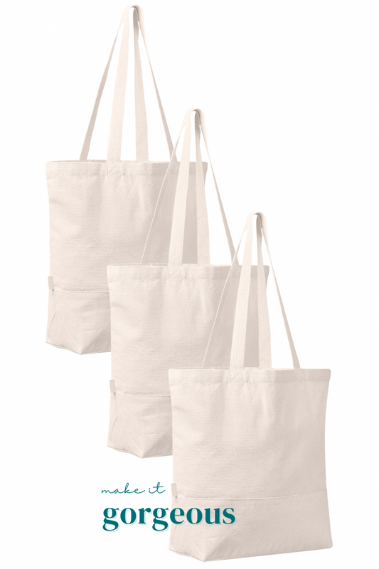 Giant Cotton Canvas Tote Shopper Bag