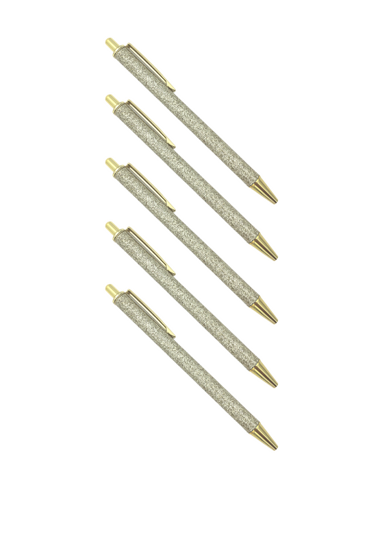 Glitter Finish Pens - Gold 10 pack