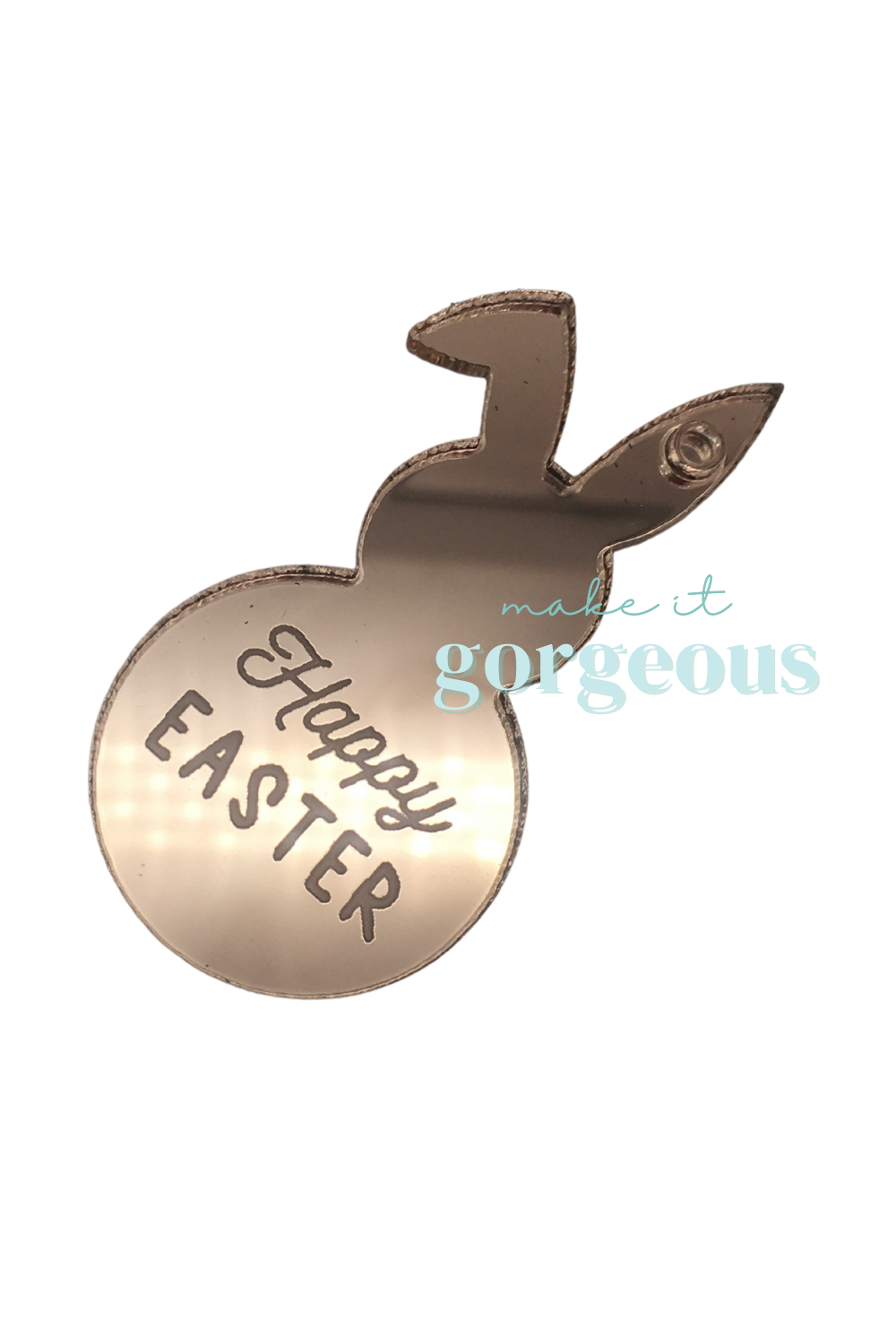 Easter Bunny Engraved Metallic Gift tags PACK OF 5