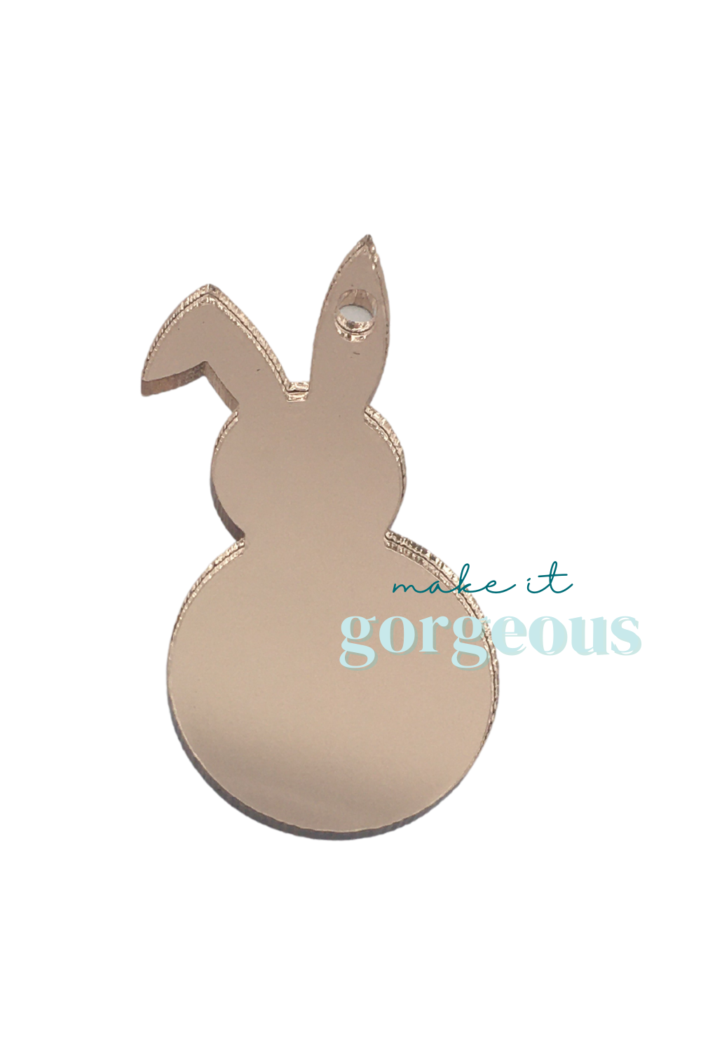 Easter Bunny Blank Metallic Gift tags PACK OF 5