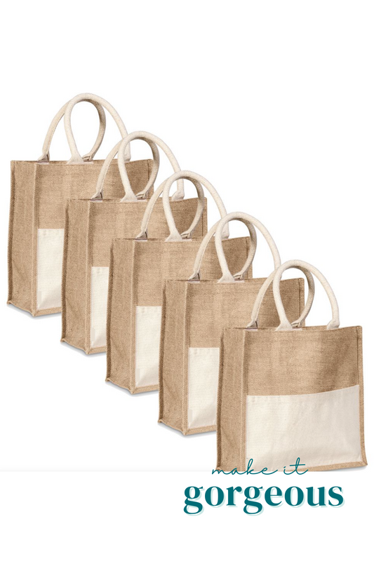 Blank Cotton and Jute Eco Totes