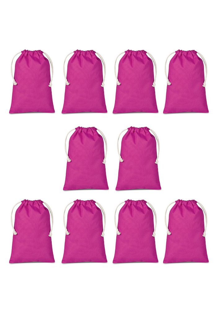 The Cassie Mini Colour Drawstring Bags 10 Pack