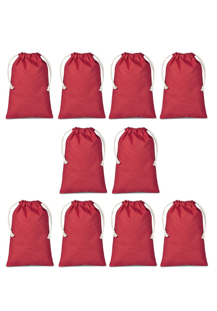 The Mara Maxi Colour Drawstring Cotton Bags 10 Pack