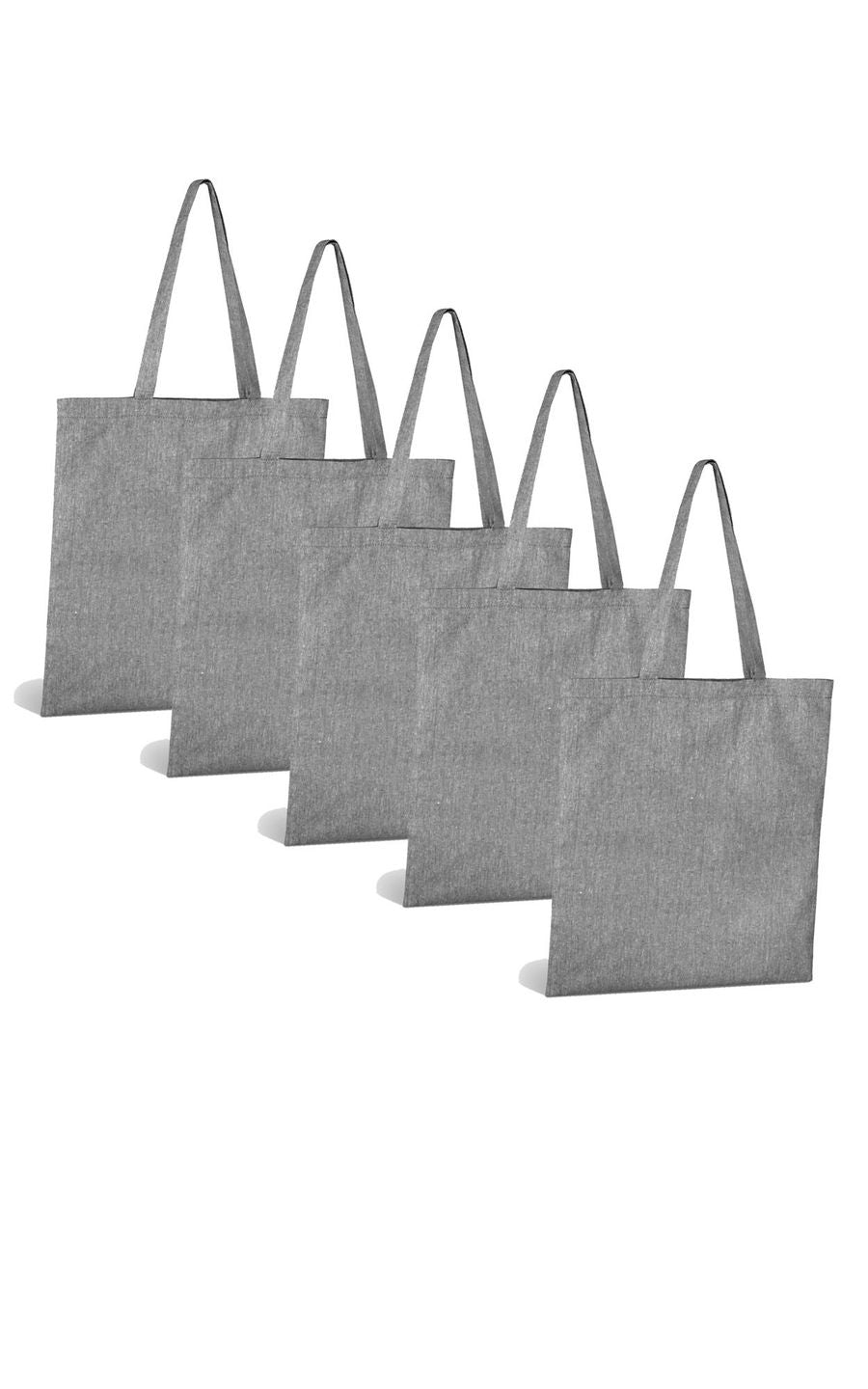 100% Cotton Grey Tote Bag