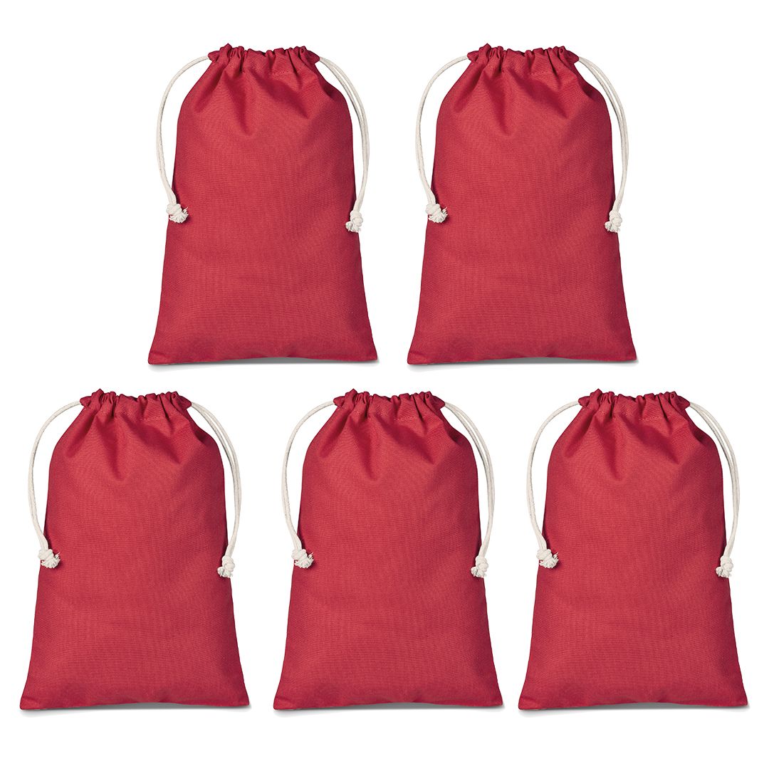 The Mara Maxi Colour Drawstring Cotton Bags 5 Pack